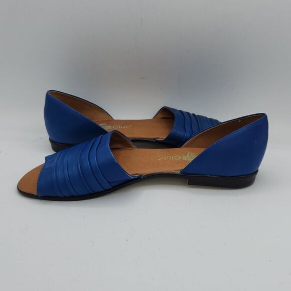 Vintage Hunt Club 80’s Royal blue slide on open Toe flats - Picture 5 of 7